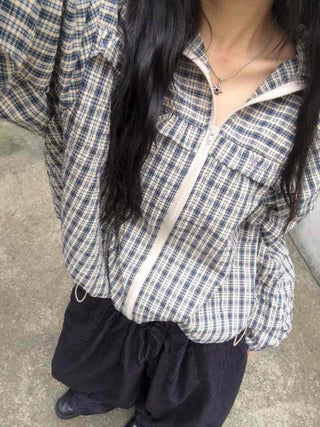 Newtro Vintage Check Frill Windbreaker