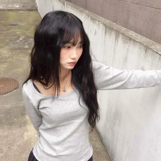 New Basic Plain Long Sleeve T-shirt