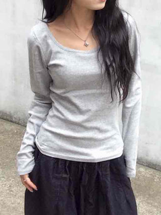 New Basic Plain Long Sleeve T-shirt