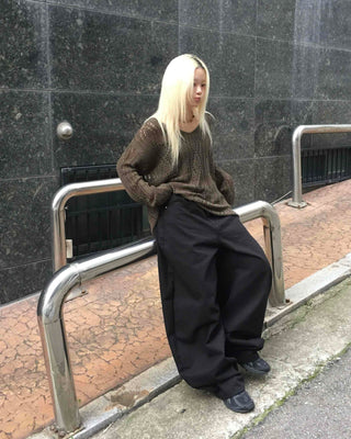 Comfort Plain Wide Long Pants