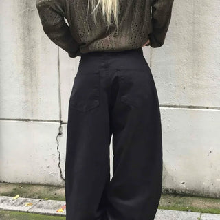 Comfort Plain Wide Long Pants