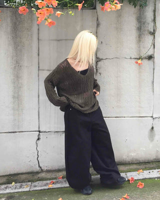 Comfort Plain Wide Long Pants
