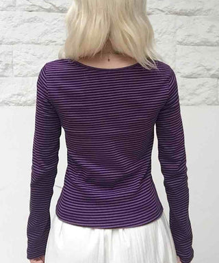 Retro Striped Long Sleeve T-shirt