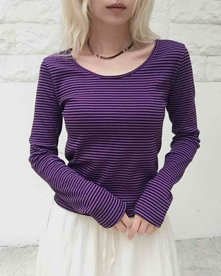 Retro Striped Long Sleeve T-shirt