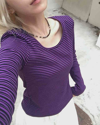 Retro Striped Long Sleeve T-shirt
