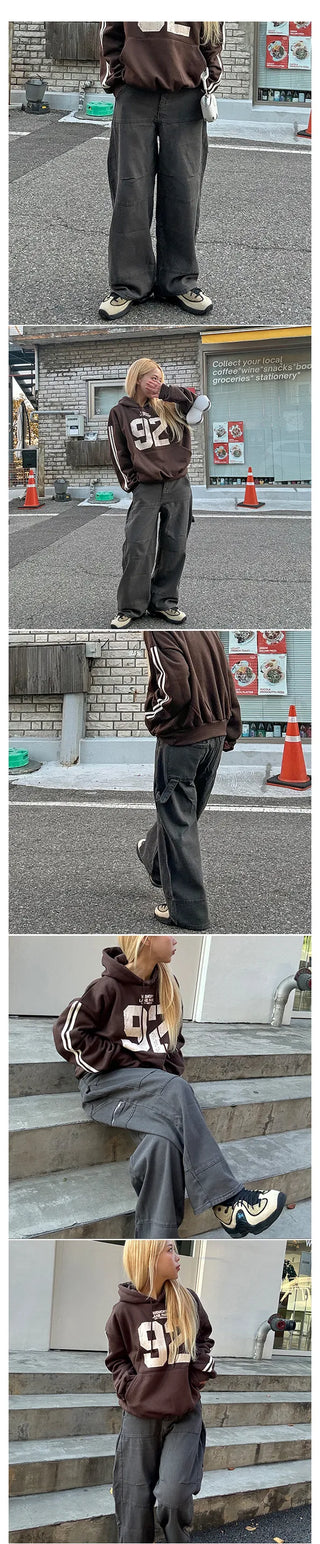 Lily Carpenter Banding Pants Cotton Denim Daily Look Unique Vintage