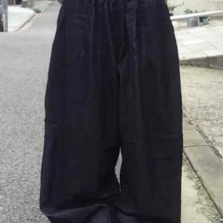 Striped corduroy big mega wide fit long pants