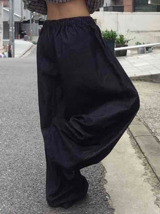 Striped corduroy big mega wide fit long pants