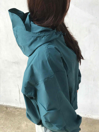 New Basic Plain Oversized Windbreaker