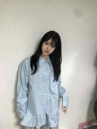 Simple Trendy Oversized Flare Shirt