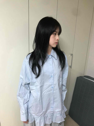 Simple Trendy Oversized Flare Shirt