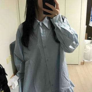 Simple Trendy Oversized Flare Shirt