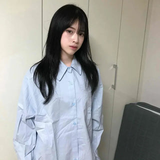 Simple Trendy Oversized Flare Shirt