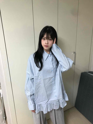 Simple Trendy Oversized Flare Shirt