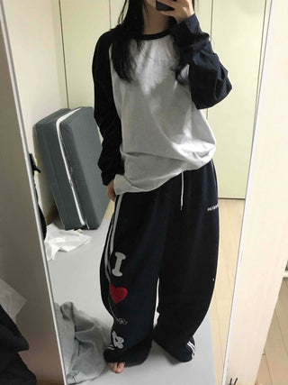 Kitsch Embossed Track Long Pants