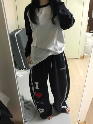 Kitsch Embossed Track Long Pants
