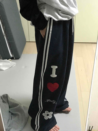 Kitsch Embossed Track Long Pants