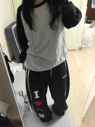 Kitsch Embossed Track Long Pants