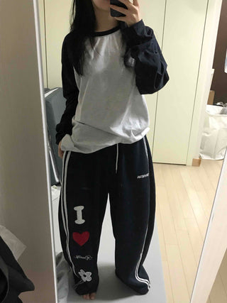 Kitsch Embossed Track Long Pants