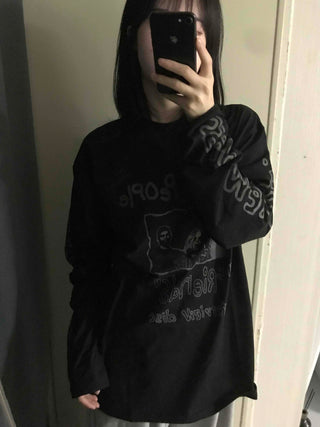 Vintage Lettering Long Sleeve T-shirt
