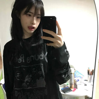 Vintage Lettering Long Sleeve T-shirt