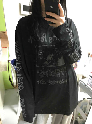 Vintage Lettering Long Sleeve T-shirt