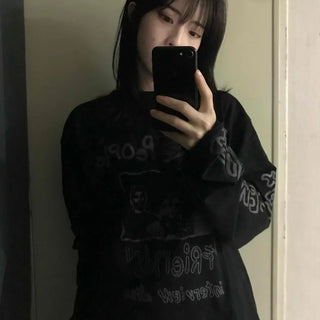 Vintage Lettering Long Sleeve T-shirt
