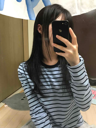 Casual Striped Long-Sleeve T-Shirt