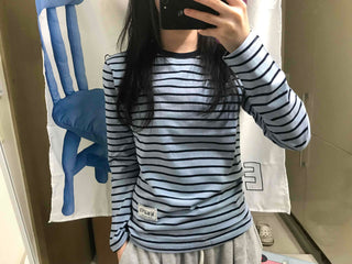 Casual Striped Long-Sleeve T-Shirt
