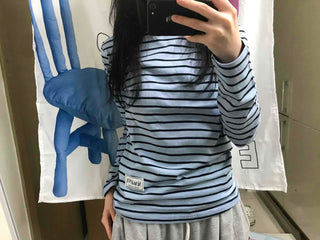 Casual Striped Long-Sleeve T-Shirt