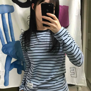 Casual Striped Long-Sleeve T-Shirt