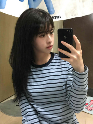 Casual Striped Long-Sleeve T-Shirt