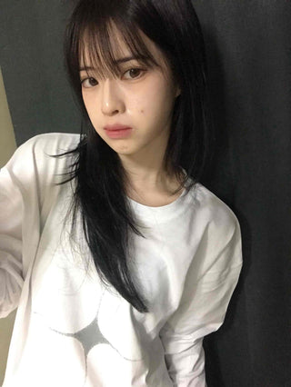 Simple Oversized Crossbody Long Sleeve T-shirt
