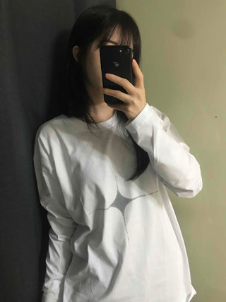 Simple Oversized Crossbody Long Sleeve T-shirt