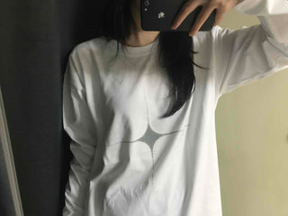 Simple Oversized Crossbody Long Sleeve T-shirt