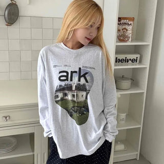 Effortless Cotton Round Neck Long Sleeve T-shirt