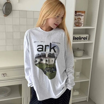 Effortless Cotton Round Neck Long Sleeve T-shirt