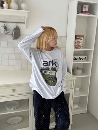 Effortless Cotton Round Neck Long Sleeve T-shirt