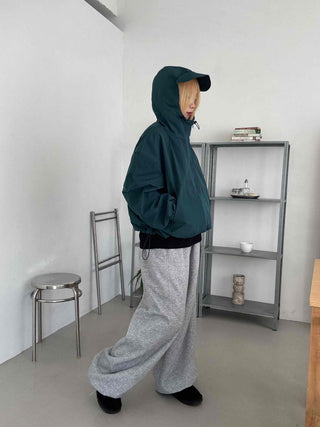 Simple Plain Oversized Windbreaker