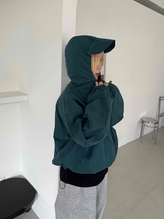 Simple Plain Oversized Windbreaker