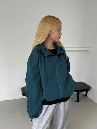 Simple Plain Oversized Windbreaker