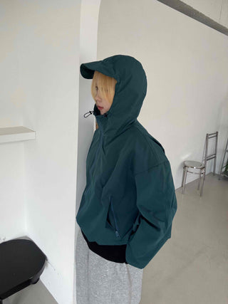 Simple Plain Oversized Windbreaker