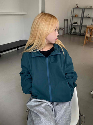 Simple Plain Oversized Windbreaker