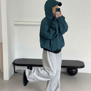 Simple Plain Oversized Windbreaker