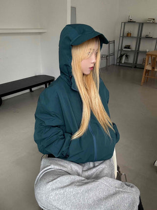 Simple Plain Oversized Windbreaker