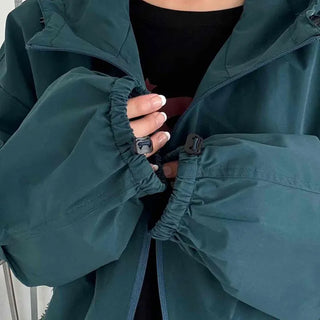Simple Plain Oversized Windbreaker
