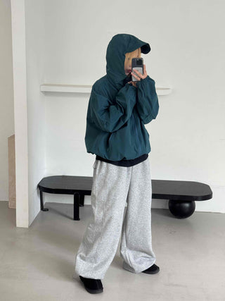 Simple Plain Oversized Windbreaker