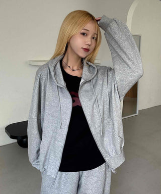 Minimalist Transitional Cotton Plain Zip-up