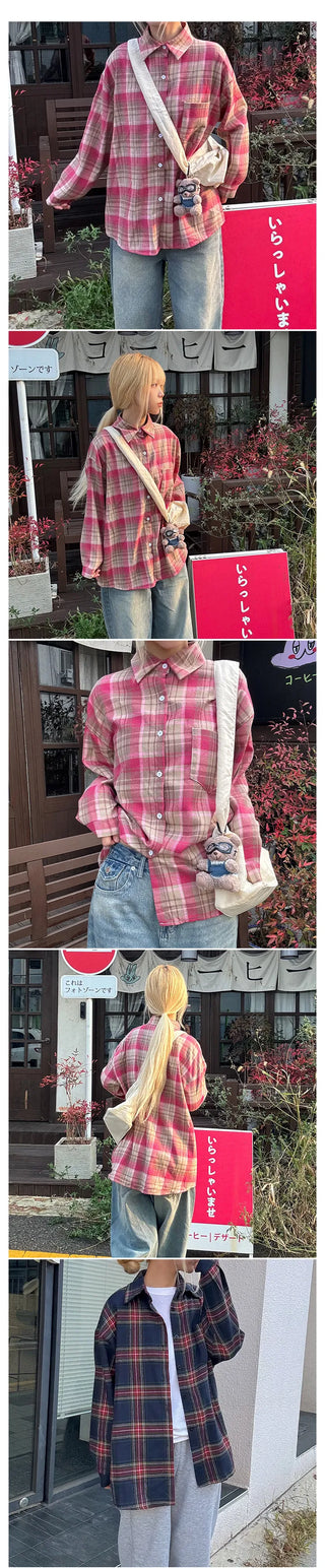Harry Candy Check Shirt Loose Fit Thick Semi-Oversized Vintage Shirt