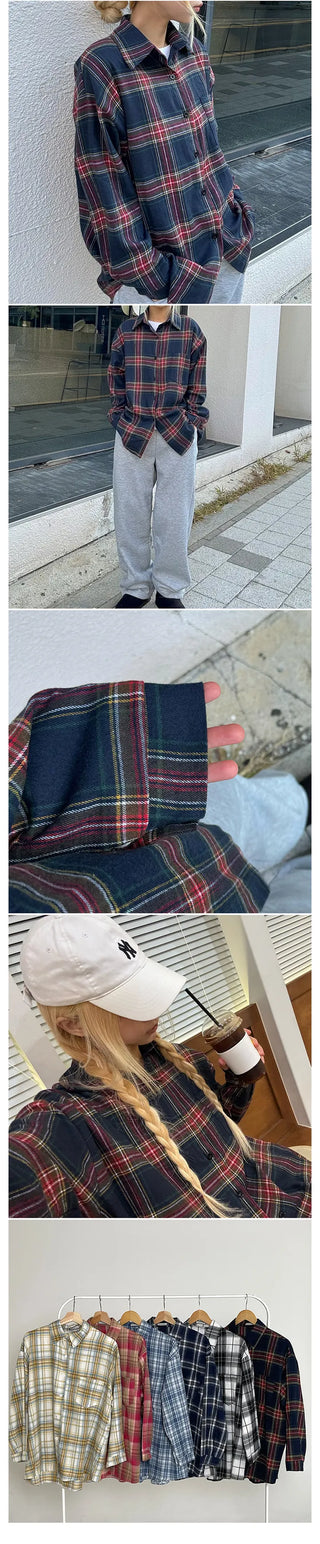 Harry Candy Check Shirt Loose Fit Thick Semi-Oversized Vintage Shirt
